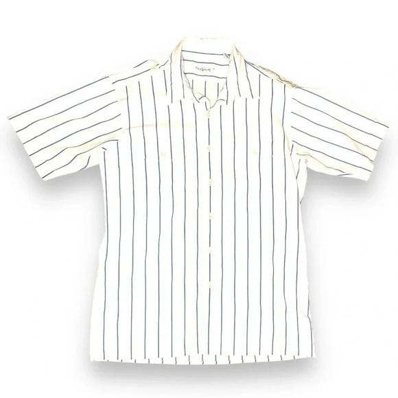 Oleg Cassini Striped Button-Down Shirt, Business Casual - Large - Picture 1 of 8